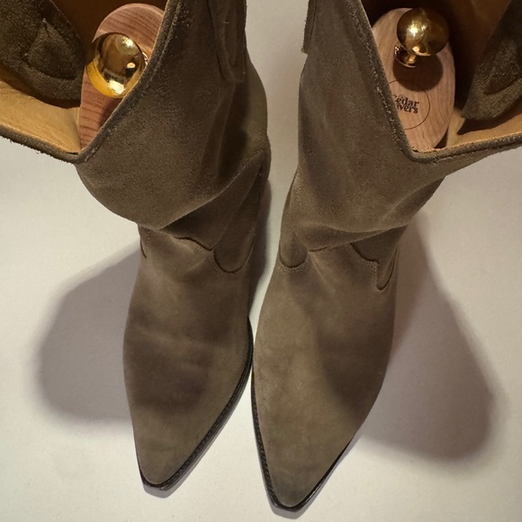 Isabel Marant Tan Heeled Boots with Suede Finish - Picture 5 of 8